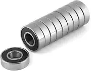 10 Pcs Multi-Use Rubber Sealed Deep Groove 6001-2RS Mini Ball Bearings(12x28x8mm)