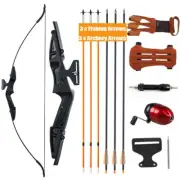52" Archery Fishing Recurve Bow Fishing Arrows Bowfishing Reel Fishing Equipment