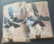 West Elm Lush Velvet Quilted King Sham Dusty Blush NWT - Set of 2
