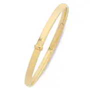 9kt Yellow Gold 1/2 Round Bangle 5mm x 68mm