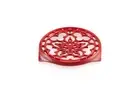 Le Creuset Round Trivet Pot Stand 22cm Cast Enamel Cherry Red