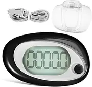 FOYTOKI Accurate Step Counter Pedometer Portable Walking Tracker Lanyard Clip Seniors Outdoor Use