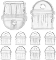 Sewroro 10pcs Transparent USB Port Plugs Durable Phone Charging Port Stoppers Compatible with Type C Against Dust Dirt Humidity for Mobile Devices