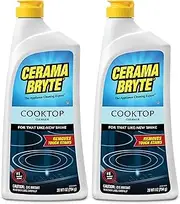 [Cerama Bryte] Cooktop and Stove Top Cleaner for Glass-Ceramic Surfaces, 2-28 oz