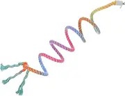 2pcs Parrot Swing Rope: Hanging Climbing Standing Toys - for Cockatiels Budgies Parakeets Lovebirds and Small Birds Bird Cage Accessories 150cm