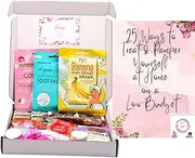 Pampering Treat Gift Box Hamper |Hot chocolate, Biscuits, Hair Sheet, Collagen Face mask, Foot Pack, Candles, Wafers, Chocolate & Marshmallow| Birthdays, Congratulations, Proud of You, Thinking of You