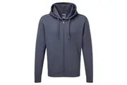 Russell Mens Authentic Full Zip Hooded Sweatshirt / Hoodie (Convoy Grey) - UTBC1499