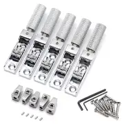 5 String Single String Bass Bridge Headless Individual Bridges and Nuts Silver