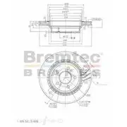 Bremtec Euro-Line GeoZinc Coated Brake Rotor - BDR16340EL