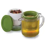 Progressive PL8-3501 PL8 Stainless Steel Travel Tea Infuser And Keeper, Green