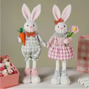 Fluffy Soft Stuffed Bunny Rabbit Retractable Legs Plush Teddy Kids Gift Toy