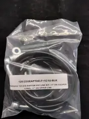 BLACK +1" EXTENDED FRONT BRAKE LINES & +1" STEM KIT YAMAHA RAPTOR 125 / 250