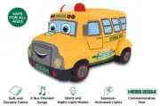 My Plush UNOPENED Hess Truck 2024 Cuddly School Bus LED Lights Sound Music NIB