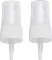 Oak & Sage 2 White Fine Mist Spray Caps with 6.75” Dip Tube (.16 cc Output) - 24/410 Cap Size - Replacement Caps - 2 Total