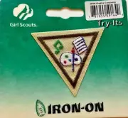 Girl Scouts Try-Its CREATIVE COMPOSING Patch Crest Badge GUIDE Triangle Brownies