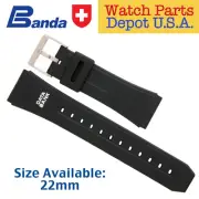 BANDA P104 DATABANK GENUINE HIGH QUALITY PVC SPORTS STRAPS WATCH BAND (22mm) NEW