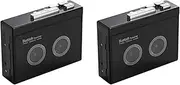 Binxind 2X Black Retro Stereo Cassette Player Cassette Tape Music Audio Auto Reverse with Bluetooth
