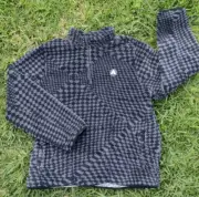 Airwalk 1/4 Zip Heather Grey Checkered Sherpa Pull Over, 3XL