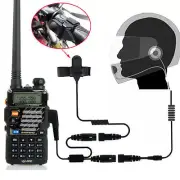2Pin Motorcycle Helmet Racing Headset Mic For Baofeng UV-5R UV-5RE BF-888S Radio