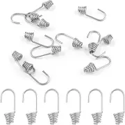 12 Pcs Bungee Shock Cord Hook, 0.12 Inch / 3Mm Stainless Steel Spiral Bungee Hoo