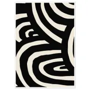 Galrie Stunning Modern Abstract Monochrome Line Art Print for Elegant Interior Home Decor, Poster Only, 70 x 100cm (28 x 40inch)