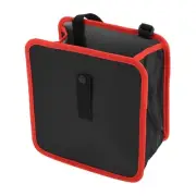 Car Trash Can Hanging Folding Front Seats Oxford Cloth Trash Bin Black Red 1 Pcs