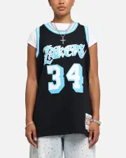 [MITCHELL & NESS] Mitchell & Ness Los Angeles Lakers Shaquille O'neal Legends Jersey Black/blue - Size L L Black/Blue