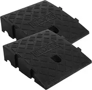 GARVALON Door/Outdoor Threshold Ramps 2pcs Plastic Triangle Pads for Cars Wheelchairs Bikes Non-Slip and Constructi