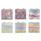 Oil Painting Makeup Mirror Tulip Square Folding Mirror Cosmetics Tools