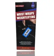 SKDK Wrist Wraps-Weightlifting 18"-Black With Red Stripes. Bid-NS-9