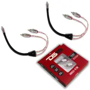 2x DS18 RCA Audio Y Adapter 1 Female 2 Male Jack Splitters Red HQRCA1F2M