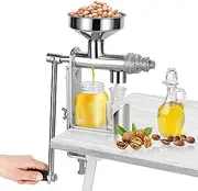 CGOLDENWALL Manual Cold Oil Press Machine Household Oil Extractor Peanut Nuts and Seed Oil Expeller for Physical Press and Continuous Expelling