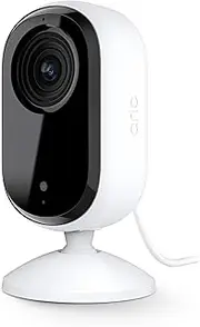 Arlo Essential Security Camera HD | Indoor Only | 2nd Gen | Pet Camera & Baby Monitor | Wired, Automated Privacy Shield, 2-Way Audio, Night Vision, Live Stream, Motion Alerts,Notifications|White 1 Cam