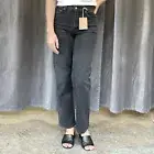 Reformation organic Erie Black Juliet Straight Leg Stretch Relaxed Jeans 24 25