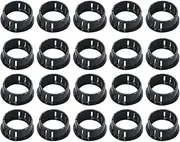Leliafleury 20 Pcs Plastic Hole Plugs 50mm Round Button Plugs Black Screw Hole Plugs Hole Cover Locking Plugs for Furniture Machine Cabinet