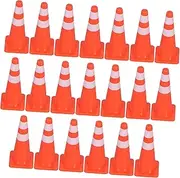 SOPOTUTU Educational Traffic Sign Toys 20pcs Miniature Cones Barricades for Boys and Girls' Street Simulation Play Learning