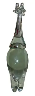 African Handmade Ngwenya Hand Blown Glass Giraffe Paperweight Figurine