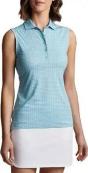 Peter Millar Spritzer Ladies Small Sleeveless Golf polo shirt NEW NWT