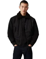 [Calvin Klein Jeans] Aviator Sherpa Jacket in Black