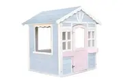 ROVO KIDS Cubby House, Outdoor Wooden DIY Timber Cottage Style Playhouse, for Children