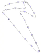 Silver 2.45 ct. tw. Diamond & Amethyst Necklace