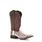 Corral Natural Borwn Python Embroider - Boot Mens Western - L5740