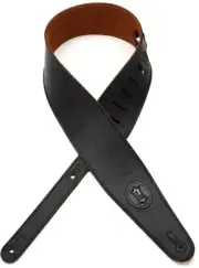 Levy's MGS44ST3 Garment Leather Guitar Strap - Black (2-pack) Bundle