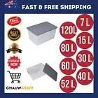 Large Moveable Storage Box Heavy Duty Plastic Tub Storage Box Large Wheels Lid