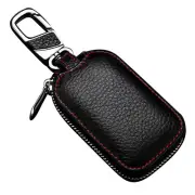 Genuine Leather Car Key Chain Bag Smart Key Holder Cover Remote Fob Case C