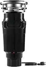 Garbage Disposal 1/2 HP, 375W Continuous Feed Garbage Disposals, 980ML High Effect Grinding Food Waste Disposer with Sound Reduction, Two Switching Methods, for Kitchen Sink Food Waste Grinding