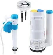 Toilet Dual Flush Valve,Fill Valve,Push Button, One Piece Toilet Repair Kit, for