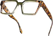 Blue Light Blocking Glasses Rectangle Chic Preppy Look MultiColor Frame for Women Men KELLY