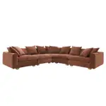 [James Lane] Tully Muse Rust Modular Sofa - 5 Piece