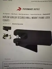 HIPLOK Airlock Secured Wall Mount Frame Lock for Bicycle NIB